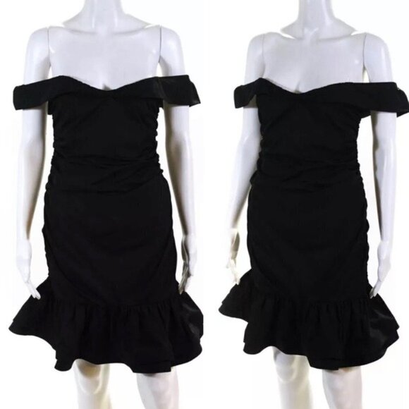 NBD Dress Black New Revolve Hailee Ruched Dress in Black Size S NWT - Picture 4 of 10